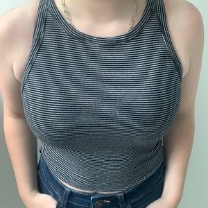 High neck striped tank from American Eagle (M)